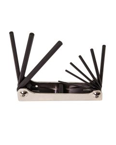 KLE70591 image(0) - Klein Tools Folding Hex Key Set, 9-Key, SAE Sizes