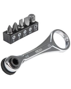 KLE65200 image(0) - Klein Tools Slim-Profile Mini Ratchet Set, 5-Piece