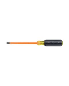 KLE603-4-INS image(0) - Klein Tools Insulated Screwdriver cushion-grip Round-Shank Phillips #2