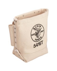 KLE5416T image(0) - Klein Tools Tool Bag, Bull-Pin and Bolt Bag, Tunnel Loop, Canvas, 5 x 10 x 9-Inch
