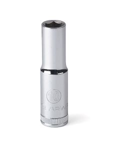 KDT80392 image(0) - GEARWRENCH 3/8 Inch Drive 6 Point Deep Metric Socket 10mm