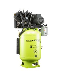 LEGFXS10V120V3-208 image(0) - Legacy Manufacturing Flexzilla® Pro Piston Air Compressor with Silencer™, 3-Phase, Stationary, 10 HP, 120 Gallon, 208 Volt, 2-Stage, Vertical, ZillaGreen™