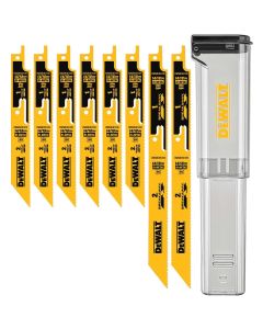 DWTDWABK48SETCS image(0) - DEWALT 8PC. BREAKAWAY RECIPROCATING SAW BLADE SET W/CASE