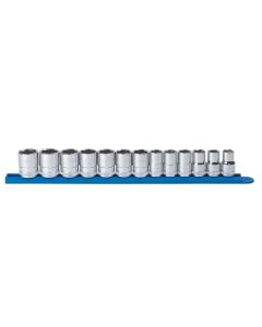 KDT80702 image(0) - GEARWRENCH 13 Piece 1/2 Inch Drive 6 Point Standard Metric Socket Set