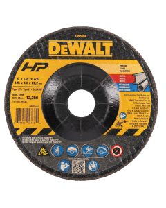DWTDW8484 image(0) - DEWALT 5-Inch By 1/8-Inch By 7/8-Inch High Performance Pipeline Wheel
