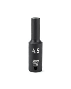 KDT84138 image(0) - GEARWRENCH 1/4 Inch Drive 6 Point Deep Impact Metric Socket 4.5mm