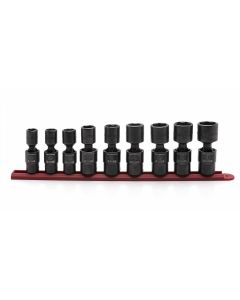 KDT84978 image(0) - GEARWRENCH 9 Piece 1/2 Inch Drive 6 Point Standard X-Core Pinless Universal Impact SAE Socket Set