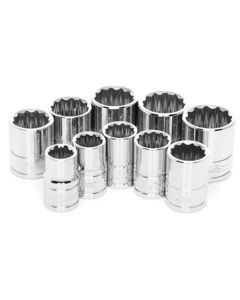 WLMW38800 image(0) - Wilmar Corp. / Performance Tool 10 Piece 3/8" Drive 12pt Metric Socket Set