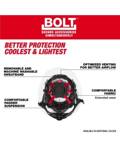 MLW48-73-1652 image(3) - Milwaukee Tool BOLT Yellow Full Brim Vented Safety Helmet &hyphen; Type 2, Class C