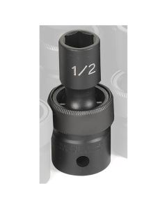 GRE2016U image(0) - Grey Pneumatic 1/2" Drive x 1/2" Standard Universal Socket