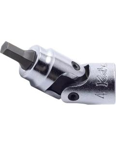 KKN2430M-6 image(0) - Ko-ken USA 2430M-6 1/4 Square Drive Universal Bit Socket 6 mm Hex Length 40 mm