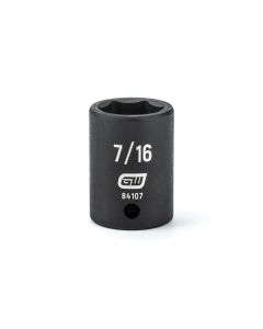 KDT84107 image(0) - GEARWRENCH 1/4 Inch Drive 6 Point Standard Impact SAE Socket 7/16 Inch