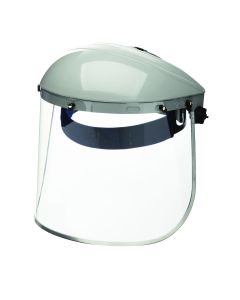 SRWS30110 image(0) - Sellstrom Face Shield - 301 Series - 8" x 15.5" x 0.40" Window - Clear, Aluminum Bound - Ratcheting Headgear - Single Crown