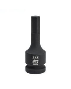 KDT84634 image(0) - GEARWRENCH 1/2 Inch Drive Hex Bit Impact SAE Socket 3/8 Inch