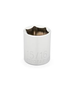 KDT80610D image(0) - GearWrench 1/2 Inch Drive 6 Point Standard SAE Socket 15/16 Inch