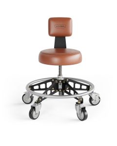 VYPRSM-BR-B-ACM image(0) - Vyper Industrial 400 lb Capacity Robust Steel Max Acme Rod Shop Chair - Brown/Black