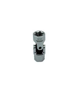 VIMDDSUJET412 image(0) - VIM Tools E12 TORX Dual Drive Stubby UJ Socket - 1/4 Inch X 11 mm Drive