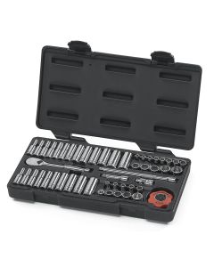 KDT80301 image(0) - GEARWRENCH 51 Piece 1/4 Inch Drive 12 Point Standard & Deep SAE/Metric Mechanics Tool Set