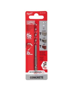 MLW48-20-9010 image(1) - Milwaukee Tool 1/4" x 2" x 4" SHOCKWAVE Impact Duty Carbide Hammer Drill Bit