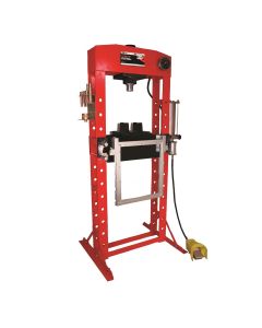 INT852ASD image(0) - American Forge & Foundry Shop Press - 30 Ton Capacity - Foot Operated Air Motor/Manual Pump W/ Hydraulic Ram - Built In Polycarbonate Press Guard - 10 pc  Pin & Bearing Press Adapter Set Included - SUPER DUTY