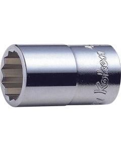 KKN4405W-3-4 image(0) - Ko-ken USA 4405W-3/4 1/2 Square Drive Socket Whitworth 3/4 12 Point Length 47 mm
