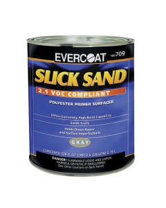 FIB709 image(0) - Fibre glass Evercoat SLICK SAND 100709 Extra High-Build Polyester Primer Surfacer, 1 gal Round Can, Gray