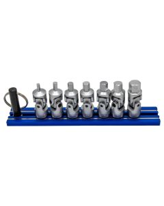 VIMUJM400 image(0) - VIM Tools Universal Joint Stubby Metric Hex Driver Set, 7 Piece 3 mm Thru 10 mm