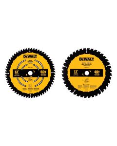 DWTDWA112CMB image(0) - DEWALT 2PK 12 IN 40T AND 60T SAW BLADES