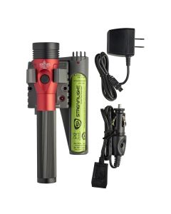 STL75484 image(0) - Streamlight Stinger LED HL&reg; Rechargeable Flashlight - 120V AC/12V DC, PiggyBack&reg; Charger - Red