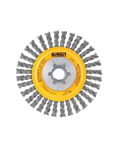 DWTDW4925B image(0) - DEWALT 4-Inch By 5/8-Inch-11 Hp .020 Carbon Stringer Wire Wheel