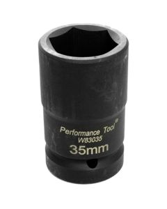 WLMW83035 image(0) - Wilmar Corp. / Performance Tool 1" Drive Budd Wheel Socket 35 mm