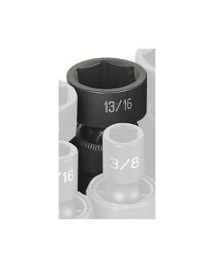 GRE1026U image(0) - Grey Pneumatic 3/8" Drive x 13/16" Standard Universal Socket