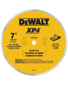 DWTDWA4768 image(0) - DEWALT Continuous Rim Glass Tile Blade, 7"