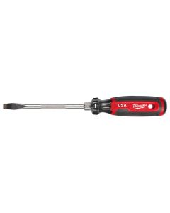 MLWMT207H image(0) - Milwaukee Tool 5/16" Slotted 6" Cushion Grip Screwdriver (USA)