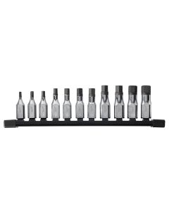 MLW48-22-9543 image(2) - Milwaukee Tool 11pc 3/8" Drive Hex Bit Socket Set - Metric