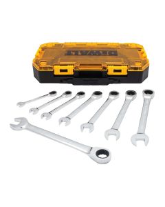 DWTDWMT74733 image(0) - DEWALT 8 Piece Full Polish Ratcheting Combination Wrench Set
