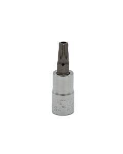 VIMPFS4TR30 image(0) - VIM Tools TR30 Tamper Proof TORX Gun Metal Gray Bit, Satin Chrome 1/4 Inch Square Drive Bit Holder