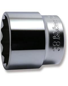 KKN4405M-38 image(0) - Ko-ken USA 4405M-38 1/2 Square Drive Socket 38 mm 12 Point Length 47 mm