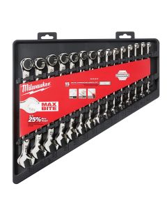 MLW48-22-9515 image(0) - Milwaukee Tool 15 Piece Combination Wrench Set - Metric