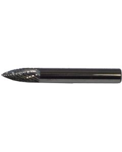 TMRTI404 image(0) - Tire Mechanic's Resource 1/4" Double Cut Burr, 5/8" Fluted Length, 2" Lengt