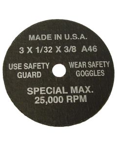 SGT94900 image(0) - SG Tool Aid Cut-Off Wheels 3" x 1/32" x 3/8" Hole-5 Per Display Card