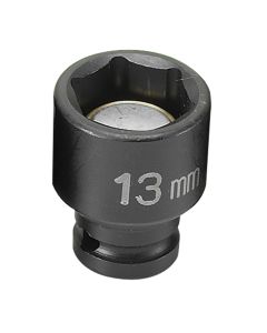 GRE913MG image(0) - Grey Pneumatic 1/4" Drive x 13mm Magnetic Standard Socket