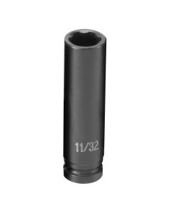 GRE911DS image(0) - Grey Pneumatic 1/4" Surface Drive x 11/32" Deep  Socket
