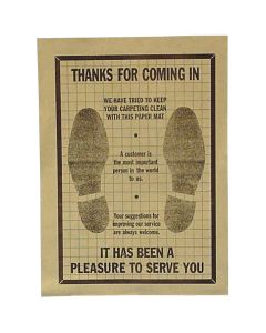 DOWPFM-500 image(0) - John Dow Industries PAPER FLOOR MATS BOX OF 500