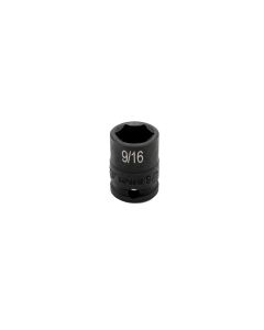 VIMIMP6916 image(0) - VIM TOOLS 9/16 Inch X 3/8 Inch Drive SAE Cr-Mo Impact Socket - Shallow