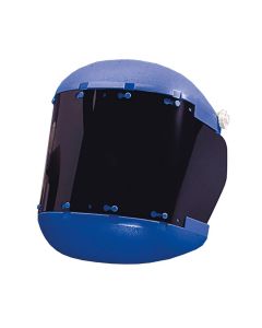 Sellstrom Face Shield - 380 Series - 6.5" x 19.5" x 0.040" Window - Shade 5 IR - Ratcheting Headgear - Dual Crown