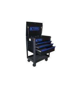 KTI75152 image(0) - K Tool International Service Cart 35 Inch Premium 4 Drawer 500 Pound (Matte Black/Blue)