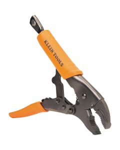 KLE38611 image(0) - Klein Tools Long Nose Locking Pliers, 6-Inch