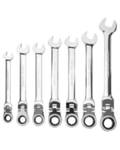 WLMW30637 image(0) - Wilmar Corp. / Performance Tool 7 Piece Met Flex Head Ratcheting Wrenches