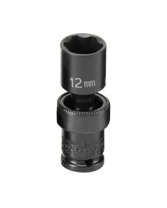 GRE912UMS image(0) - Grey Pneumatic 1/4" Surface Drive x 12mm Standard Universal Socket